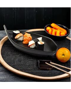 TRAVESSA SUSHI/SASHIMI OVAL BLACK 28 CM MELAMINA 