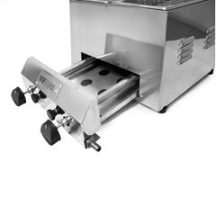 FRITADEIRA INDUSTRIAL A GÁS METVISA 2 CUBA 3 LITROS 2 QUEIMADOR EM INOX FG3D