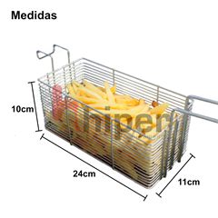 FRITADEIRA INDUSTRIAL A GÁS METVISA 2 CUBA 3 LITROS 2 QUEIMADOR EM INOX FG3D
