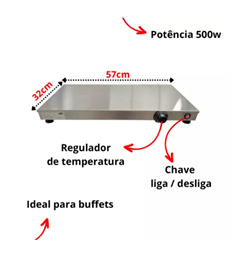 MESA QUENTE-FOOD EXPRESS(60X6X32) 220V