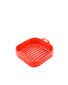 FORMA QUADRADA DE SILICONE PARA AIR FRYER VERMELHA 20CM X 9CM