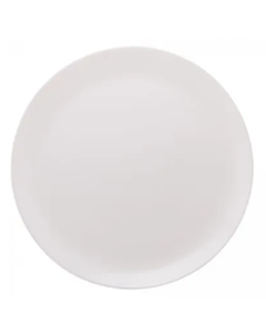 PRATO RASO DE VIDRO OPALINO DIWALI BRANCO 27CM