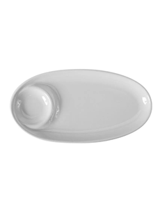 TRAVESSA OVAL C/PORTA MOLHO 28X14,8CM ML