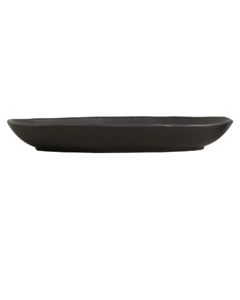 TRAVESSA OVAL FUNDA GRANDE ORGÂNICO PRETO MATTE 32X16CM