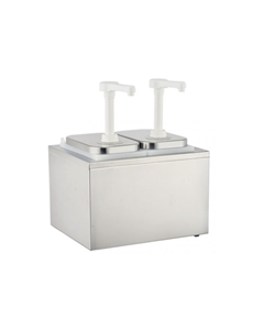 DISPENSER DUPLO 2X2L INOX 25X26.5X31.5CM