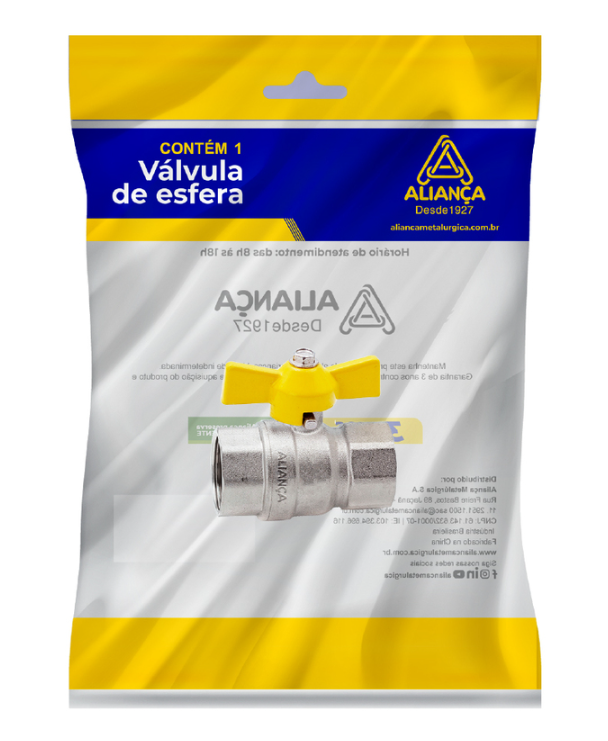 VALVULA ESF RETO FF BORBOLETA AM 3/4 NPT