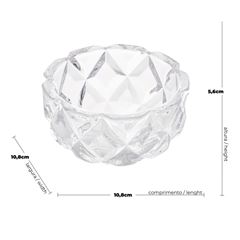 BOWL TIGELA DE CRISTAL DE CHUMBO DELI DIAMOND 11X5,5CM