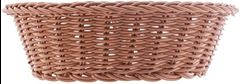 CESTA REDONDA DE RATTAN PLÁSTICO 21CM X 7CM