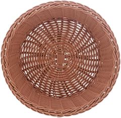 CESTA REDONDA DE RATTAN PLÁSTICO 21CM X 7CM