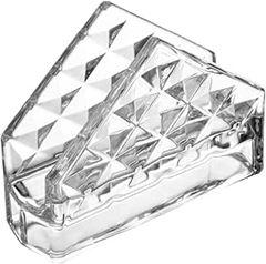 PORTA GUARDANAPOS DE CRISTAL DIAMOND 12,5CM X 4CM X 9,5CM