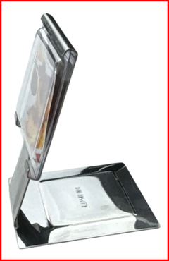MINI DISPLAY 4,5X5,8CM PORTA ETIQUETA EM NOX 600298
